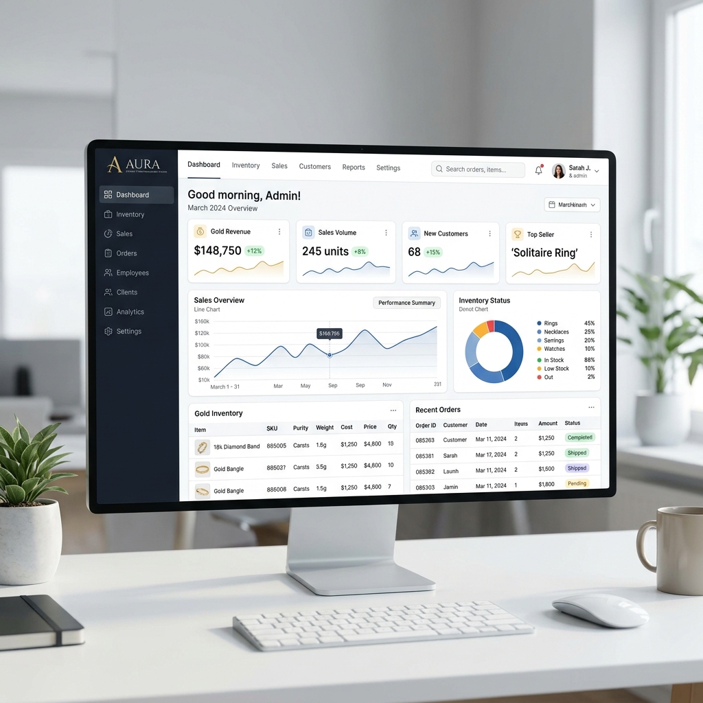 Gold ERP Dashboard